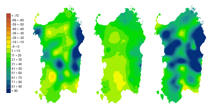 Figura 3 - di bilancio idro-meteorologico della I, II e III decade di novembre 2008. Figura 3 - di bilancio idro-meteorologico della I, II e III decade di novembre 2008.